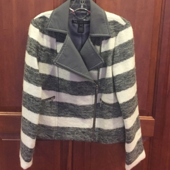 Marc By Marc Jacobs Jackets & Blazers - EUC Marc By Marc Jacobs Grey Striped Jacket